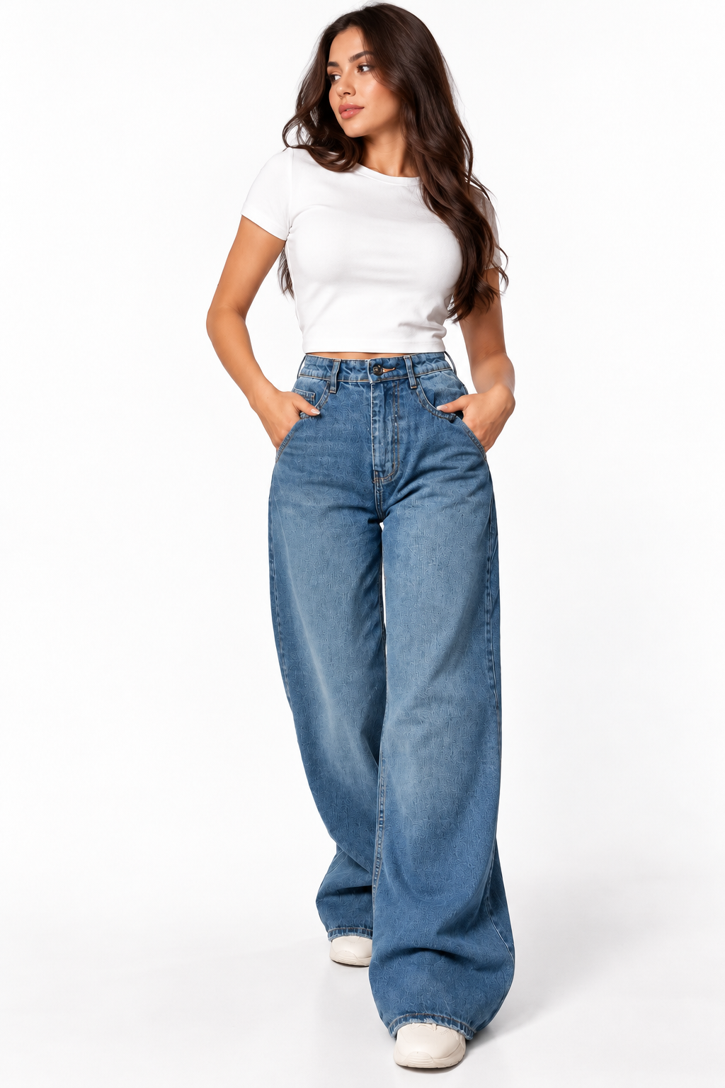 Wide-Leg Baggy Trousers