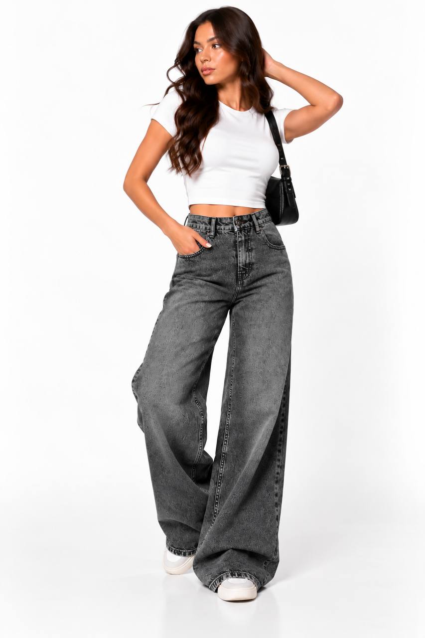 Wide-Leg Baggy Trousers